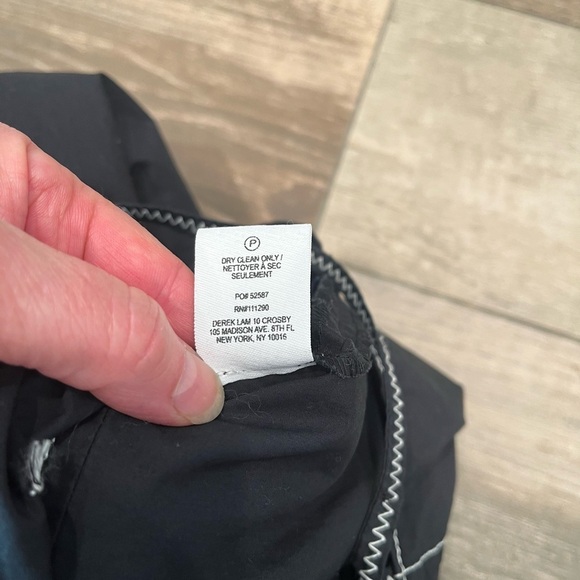 DEREK LAM 10 CROSBY COTTON POPLIN OFF SHOULDER DRESS BLACK SIZE 4 - Picture 15 of 16